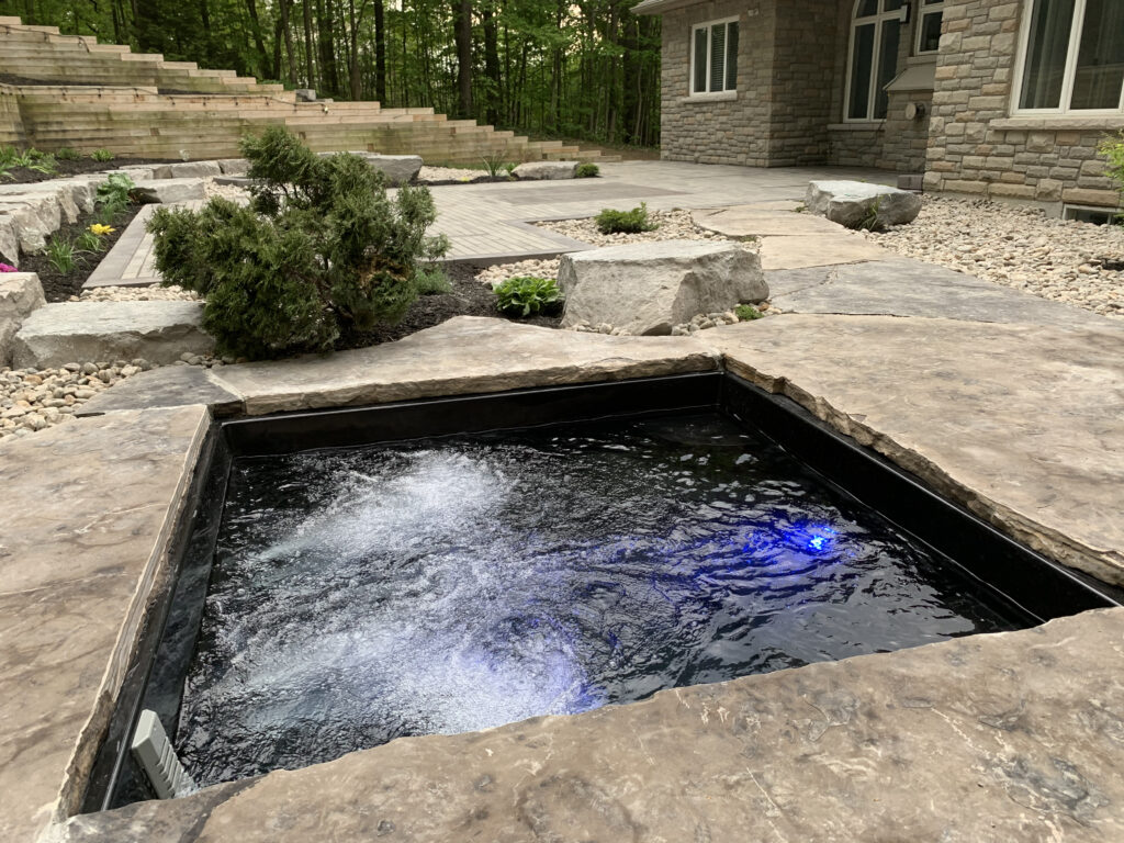 A fantastic Immerspa inground hot tub installation in Newmerket, ON.