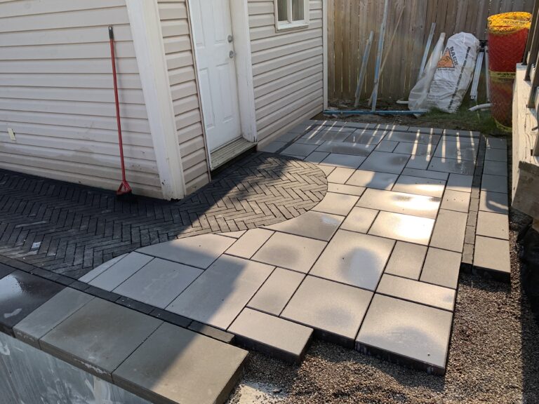 Interlock paver installation in Alliston, ON