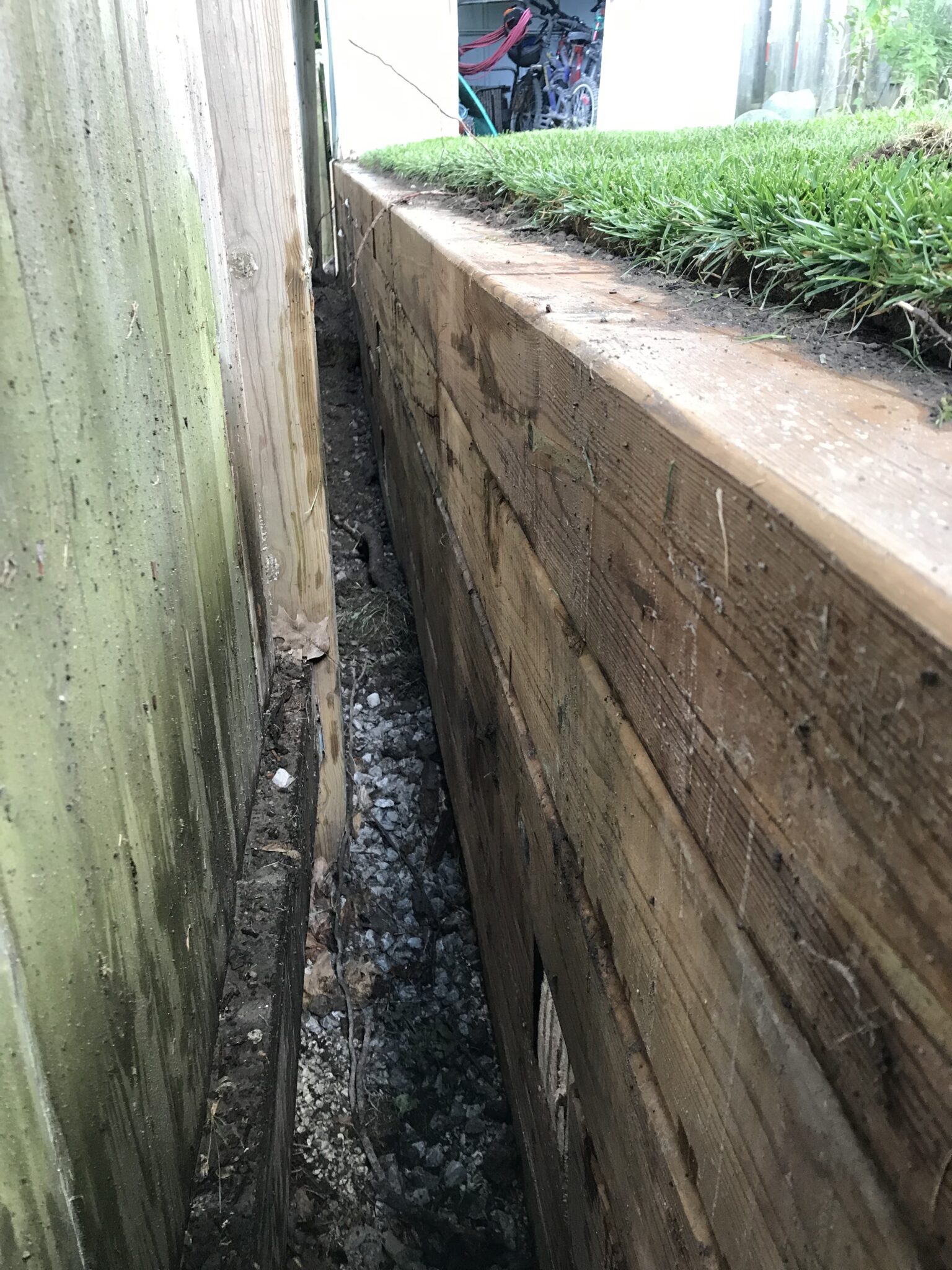 Pressure Treated 6 x 6 Retaining Wall